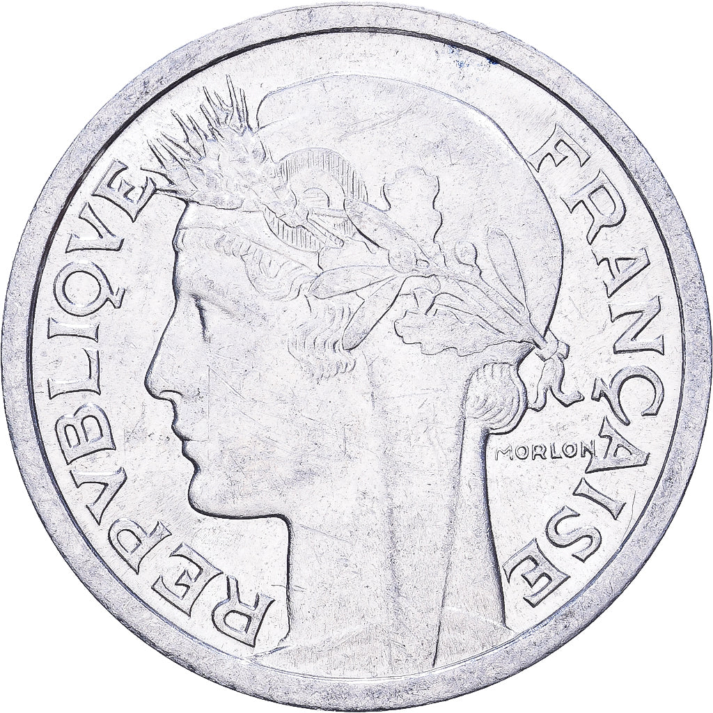 Francja, Franc, Morlon, 1957, Aluminium, AU(50-53), KM:885a.1