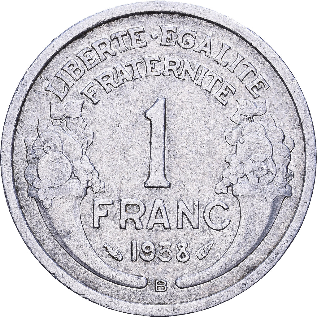 Francja, Franc, Morlon, 1958, Beaumont - Le Roger, Aluminium, EF(40-45)