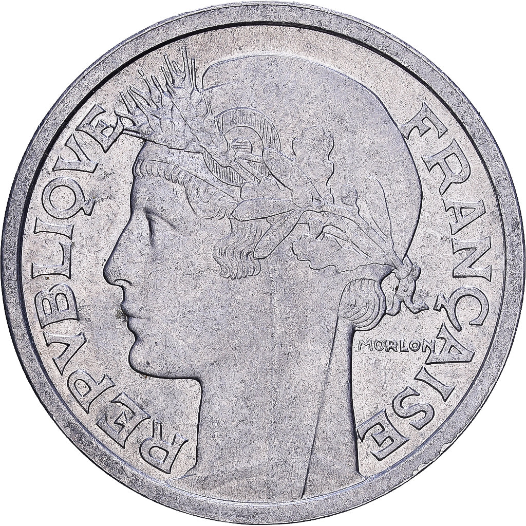 France, 2 Francs, Morlon, 1959, Aluminium, TTB+, KM:886a.1