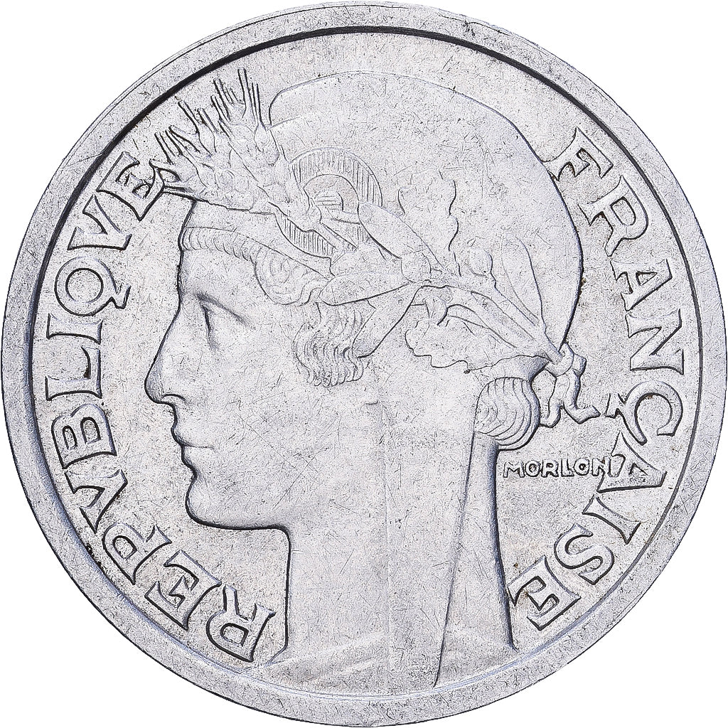 France, 2 Francs, Morlon, 1948, Beaumont - Le Roger, Aluminium, TTB, KM:886a.2
