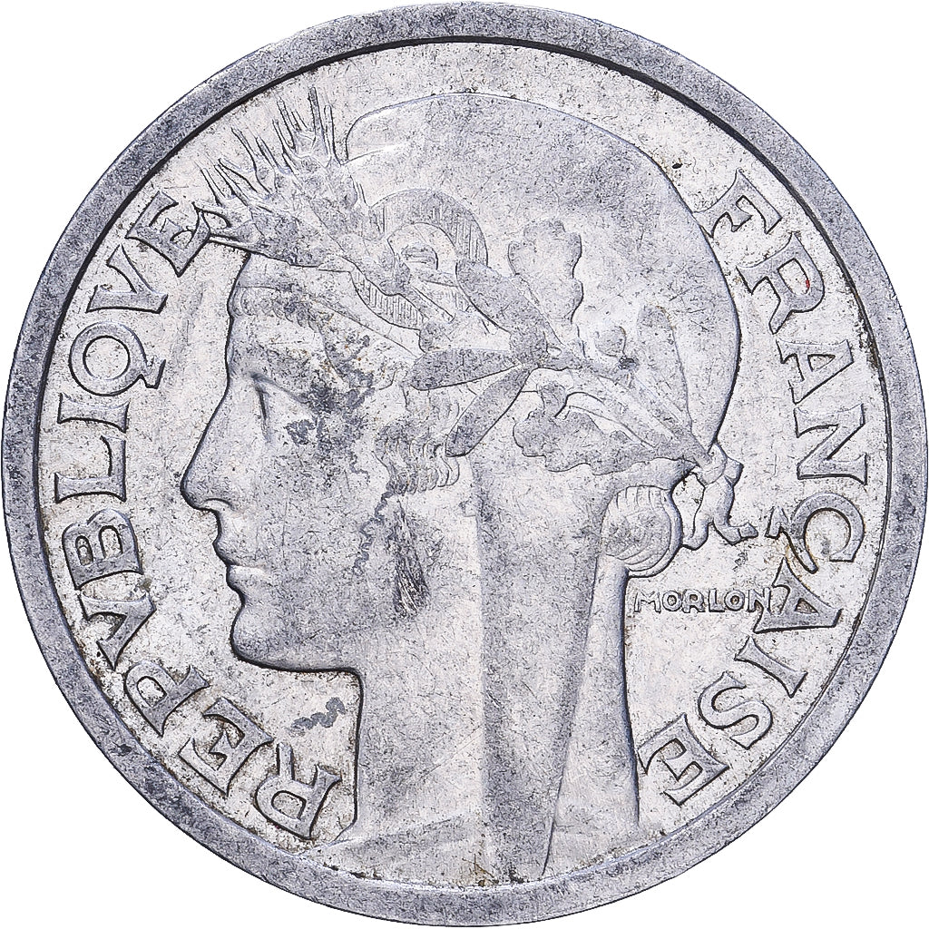 France, 2 Francs, Morlon, 1958, Aluminium, TB+, KM:886a.1