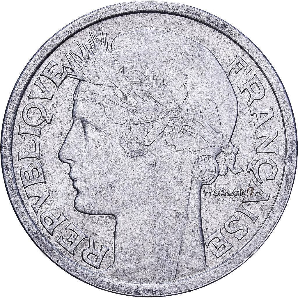 France, 2 Francs, Morlon, 1949, Beaumont - Le Roger, Aluminium, TTB, KM:886a.2