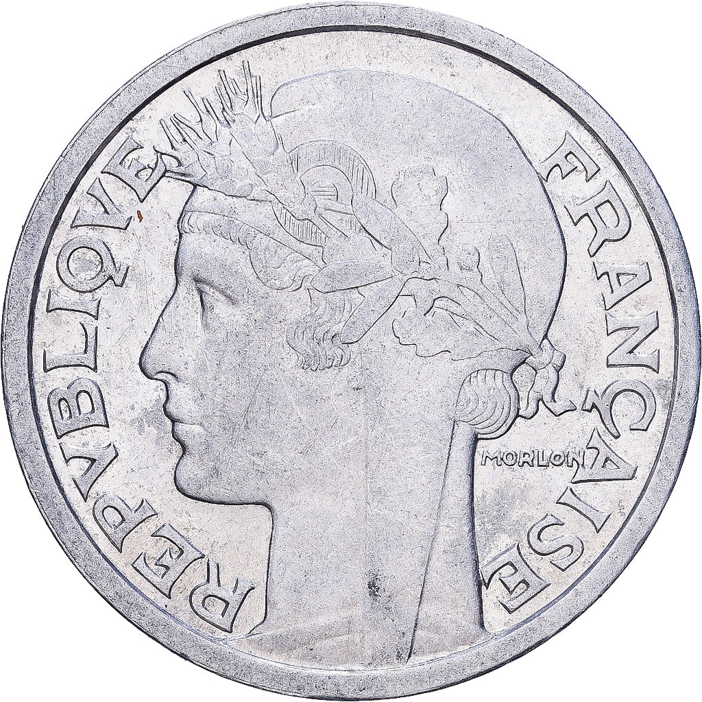 France, 2 Francs, Morlon, 1947, Beaumont - Le Roger, Aluminium, TTB, KM:886a.2
