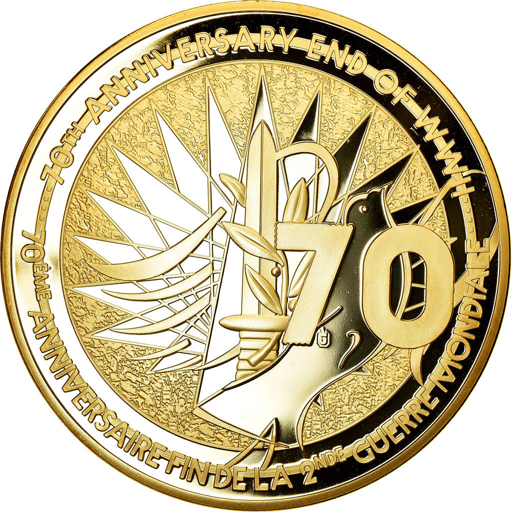 France, Medal, 70ème Anniversaire Fin de la 2ème Guerre Mondiale, Politics