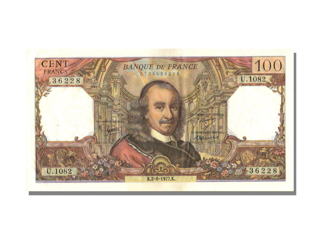 Billet, France, 100 Francs, 100 F 1964-1979 ''Corneille'', 1977, 1977-06-02