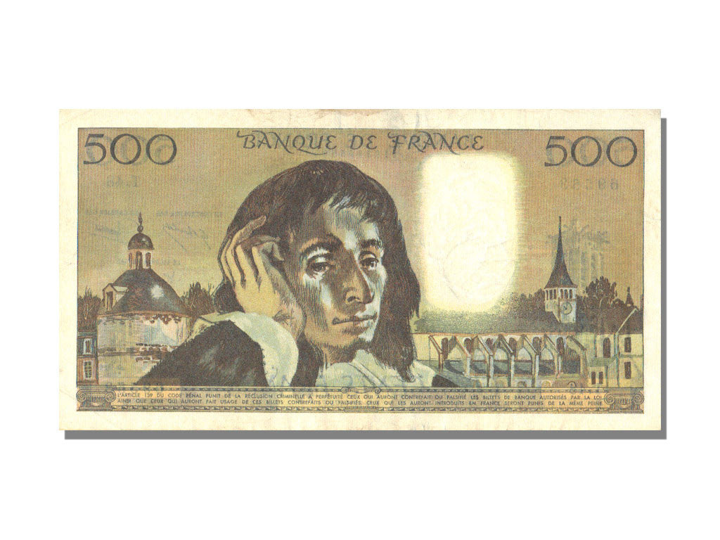 Banknote, France, 500 Francs, 500 F 1968-1993 ''Pascal'', 1974, 1974-12-05