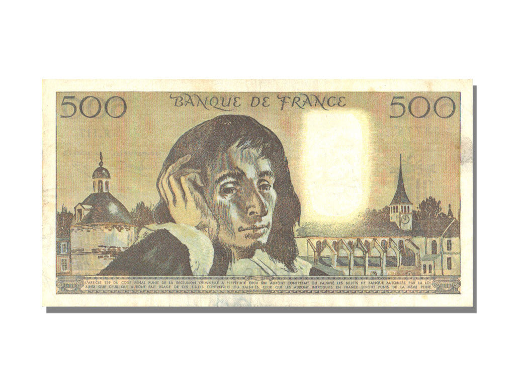 Banknote, France, 500 Francs, 500 F 1968-1993 ''Pascal'', 1980, 1980-04-03