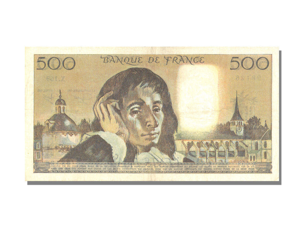 Banknote, France, 500 Francs, 500 F 1968-1993 ''Pascal'', 1982, 1982-08-05