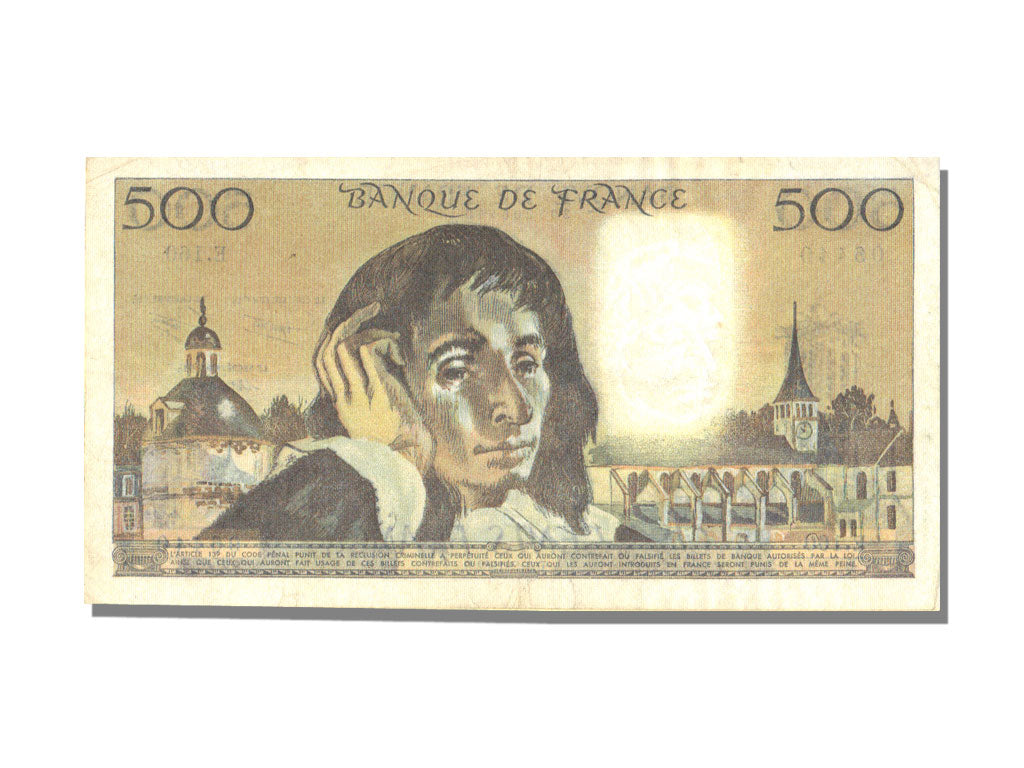 Banknote, France, 500 Francs, 500 F 1968-1993 ''Pascal'', 1982, 1982-08-05
