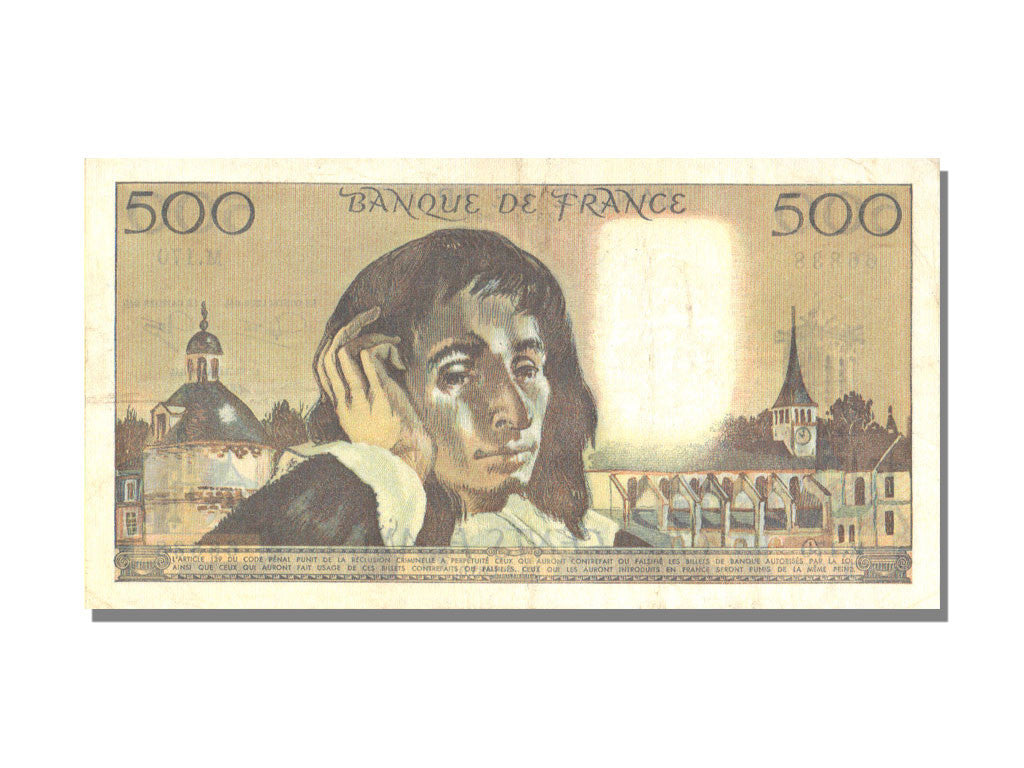 Banknote, France, 500 Francs, 500 F 1968-1993 ''Pascal'', 1983, 1983-01-06