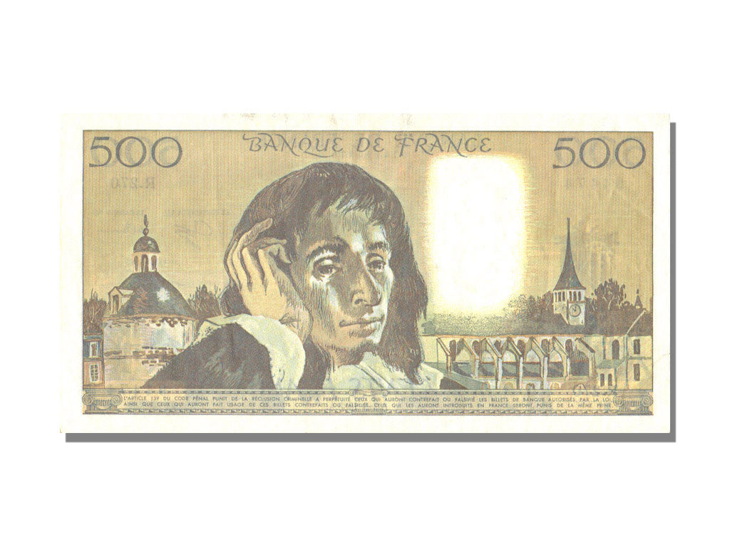 Banconote, Francia, 500 Francs, 500 F 1968-1993 ''Pascal'', 1988, 1988-03-03