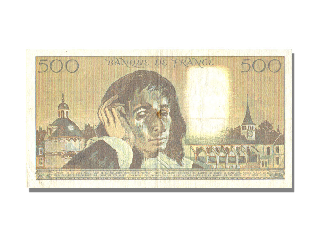 Banknote, France, 500 Francs, 500 F 1968-1993 ''Pascal'', 1988, 1988-03-03