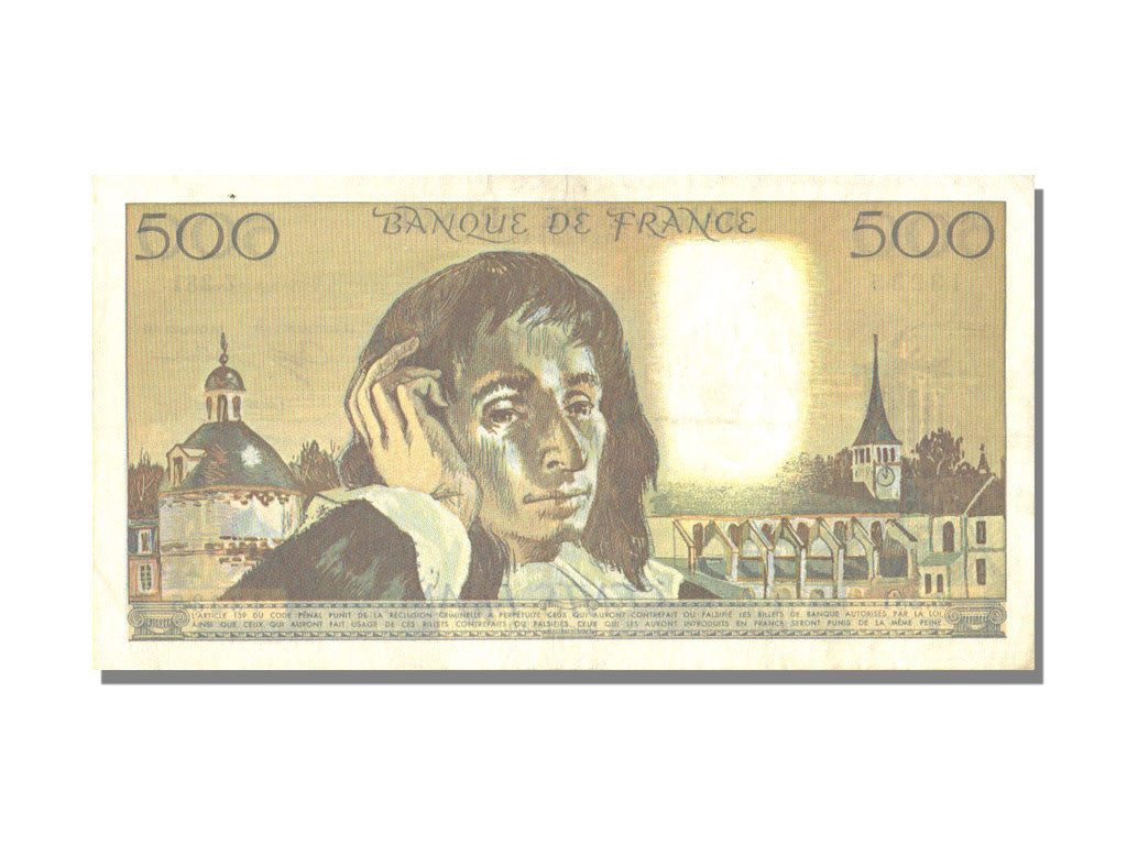 Banknote, France, 500 Francs, 500 F 1968-1993 ''Pascal'', 1988, 1988-05-05