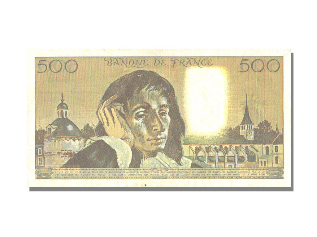 Banknote, France, 500 Francs, 500 F 1968-1993 ''Pascal'', 1990, 1990-02-01