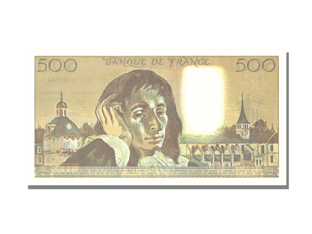 Banknote, France, 500 Francs, 500 F 1968-1993 ''Pascal'', 1991, 1991-01-03