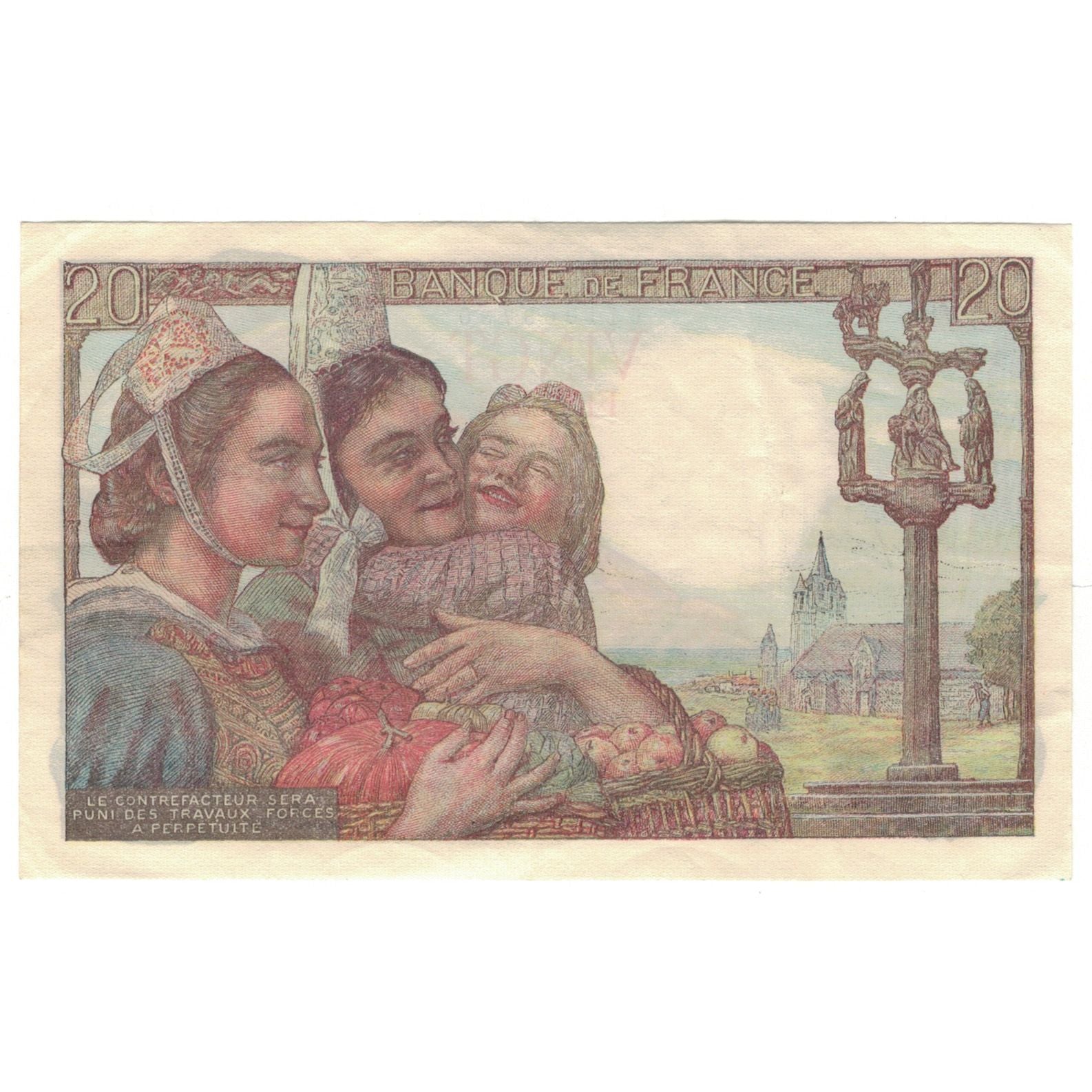 Frankreich, 20 Francs, Pêcheur, 1950, L.245, SS, Fayette:13.17, KM:100d