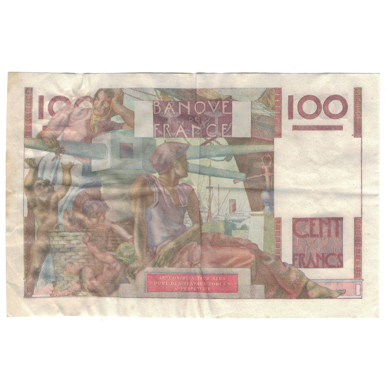 Frankreich, 100 Francs, Jeune Paysan, 1950, M.392, S+, Fayette:28.28, KM:128c