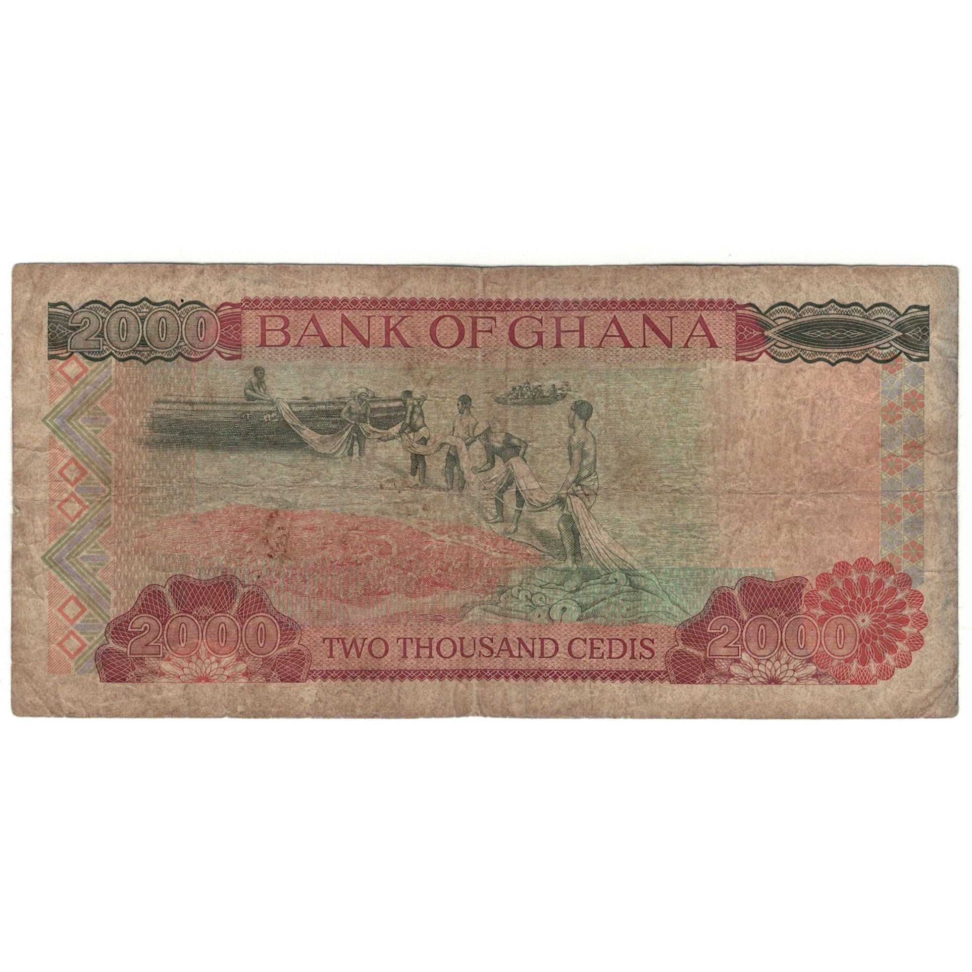 Billete, 2000 Cedis, 1995, Ghana, 1995-01-06, KM:30b, BC