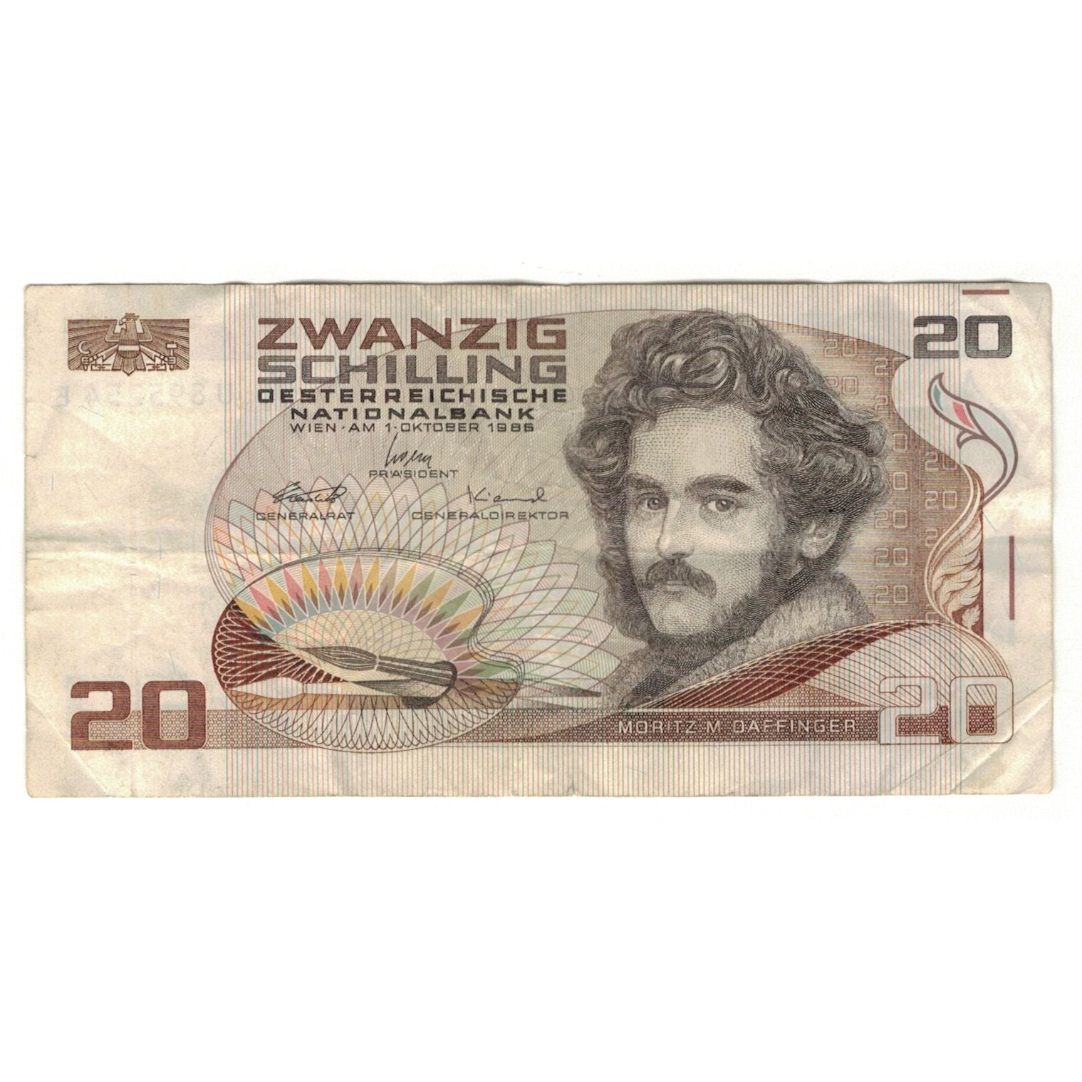 Banknote, Austria, 20 Schilling, 1986, 1986-10-01, KM:148, EF(40-45)