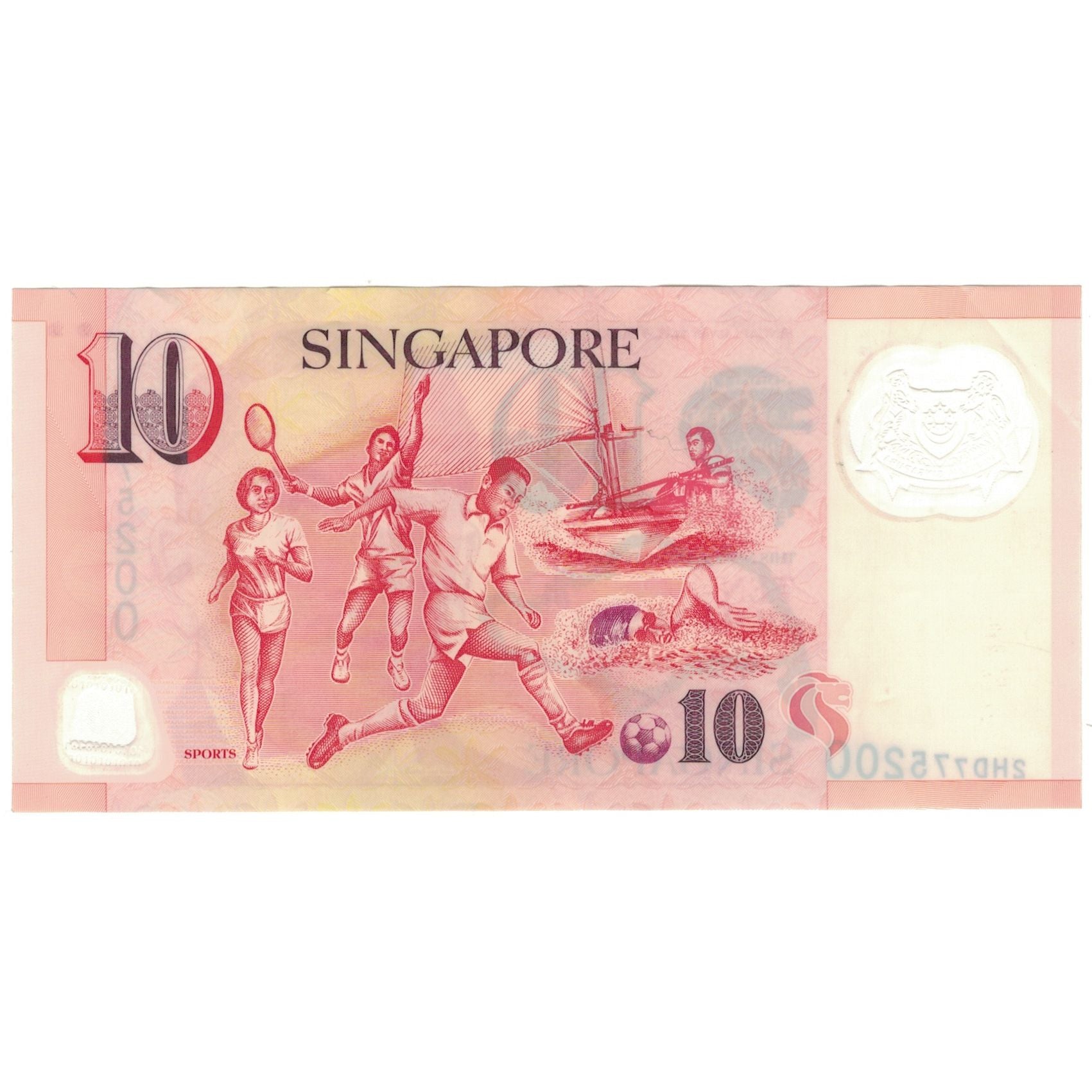Banknot, Singapur, 10 Dollars, KM:40, UNC(63)