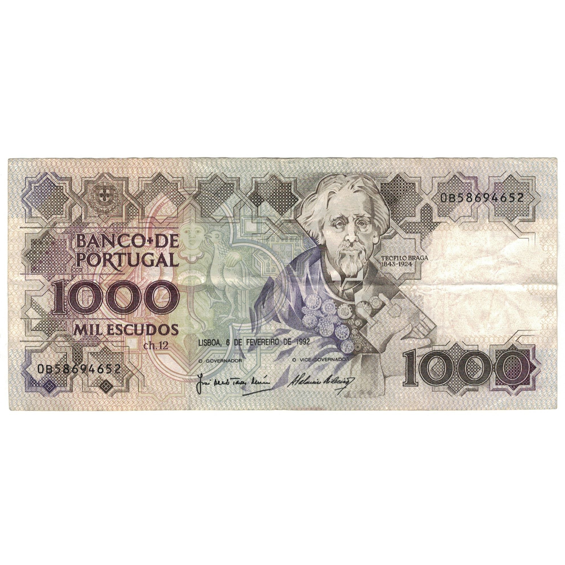 Banknote, Portugal, 1000 Escudos, 1992, 1992-02-06, KM:181i, EF(40-45)
