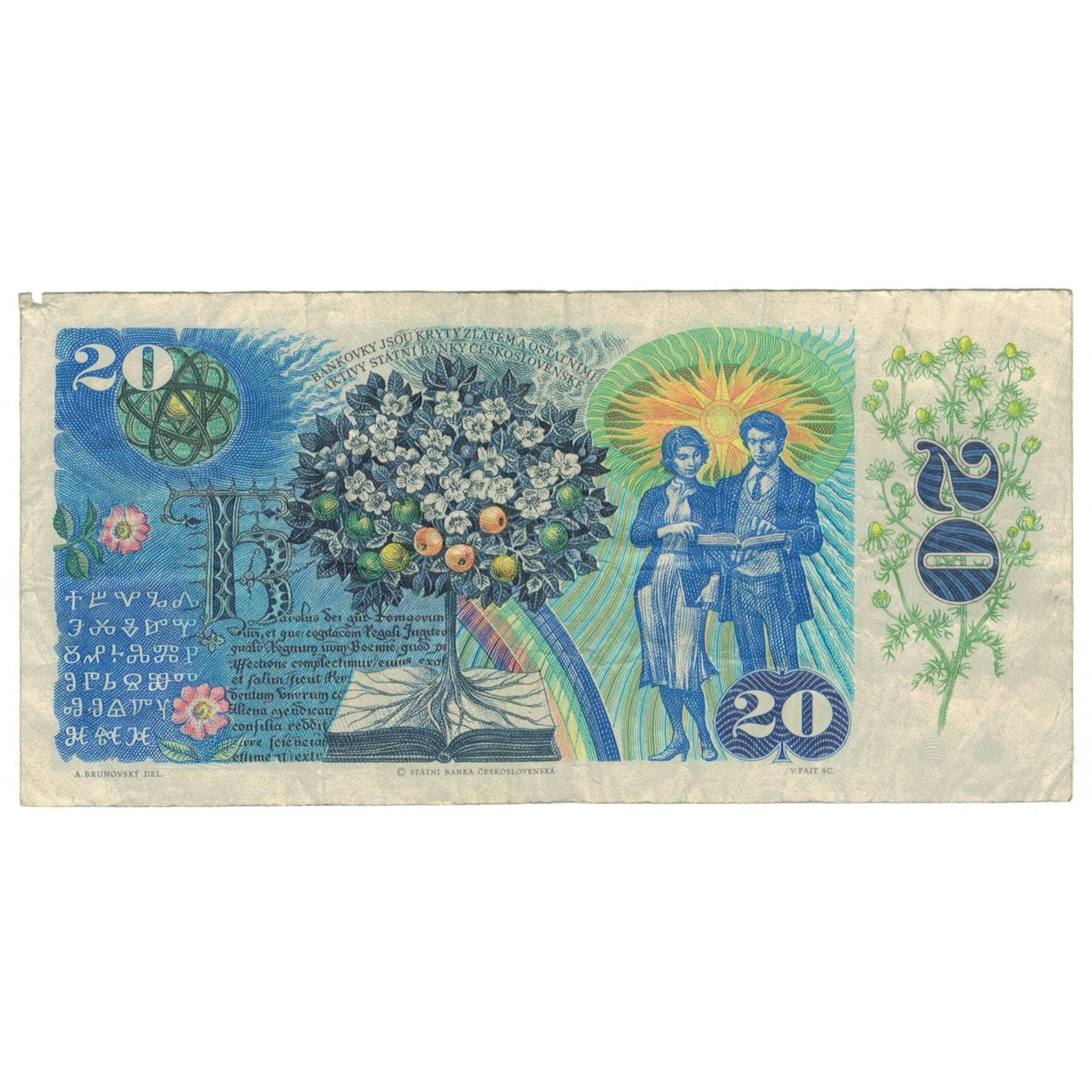 Geldschein, Tschechoslowakei, 20 Korun, 1988, 1988, KM:95, S