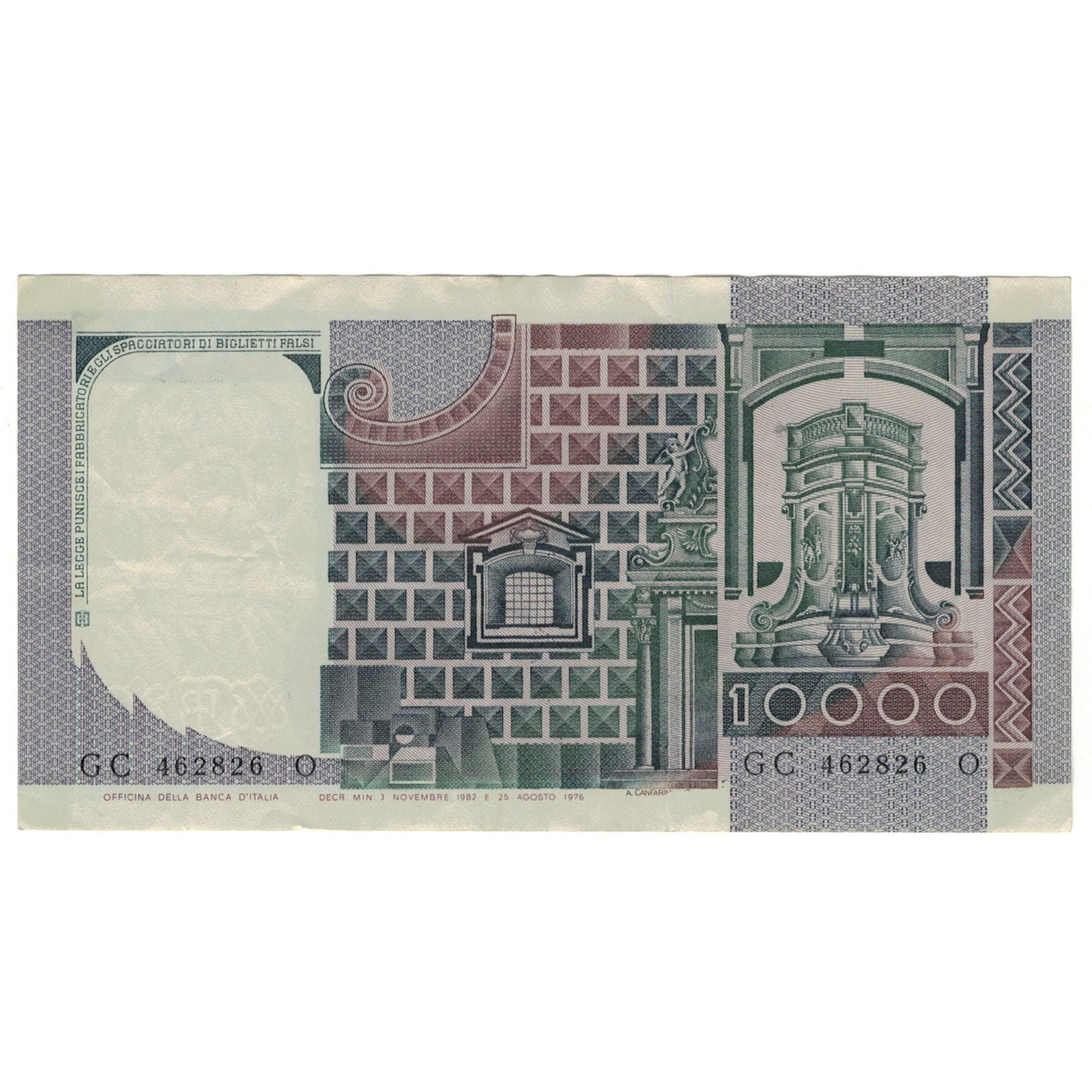Banconote, Italia, 10,000 Lire, 1976, 1976-08-25, KM:106b, SPL-