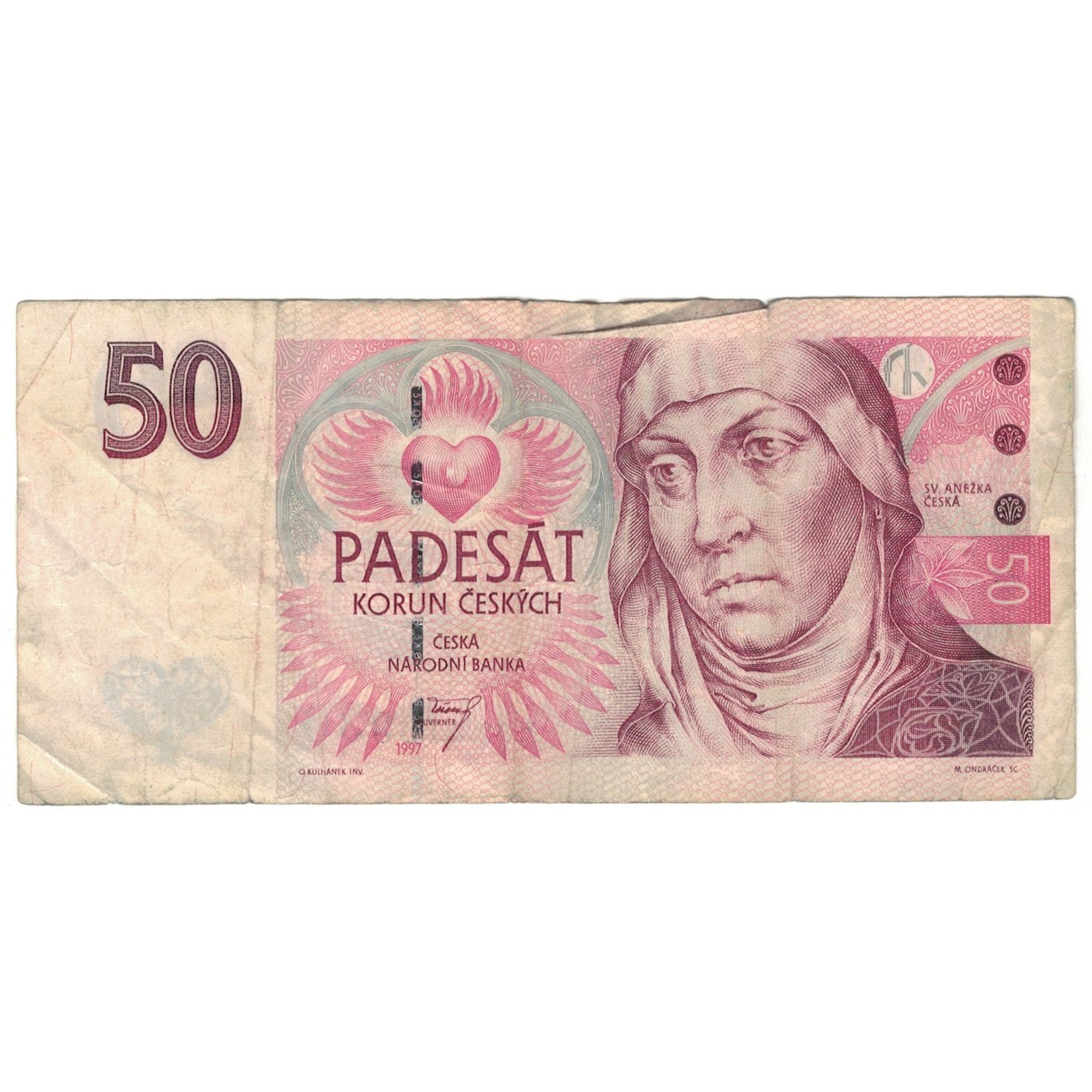 Geldschein, Tschechische Republik, 50 Korun, 1997, KM:17, S
