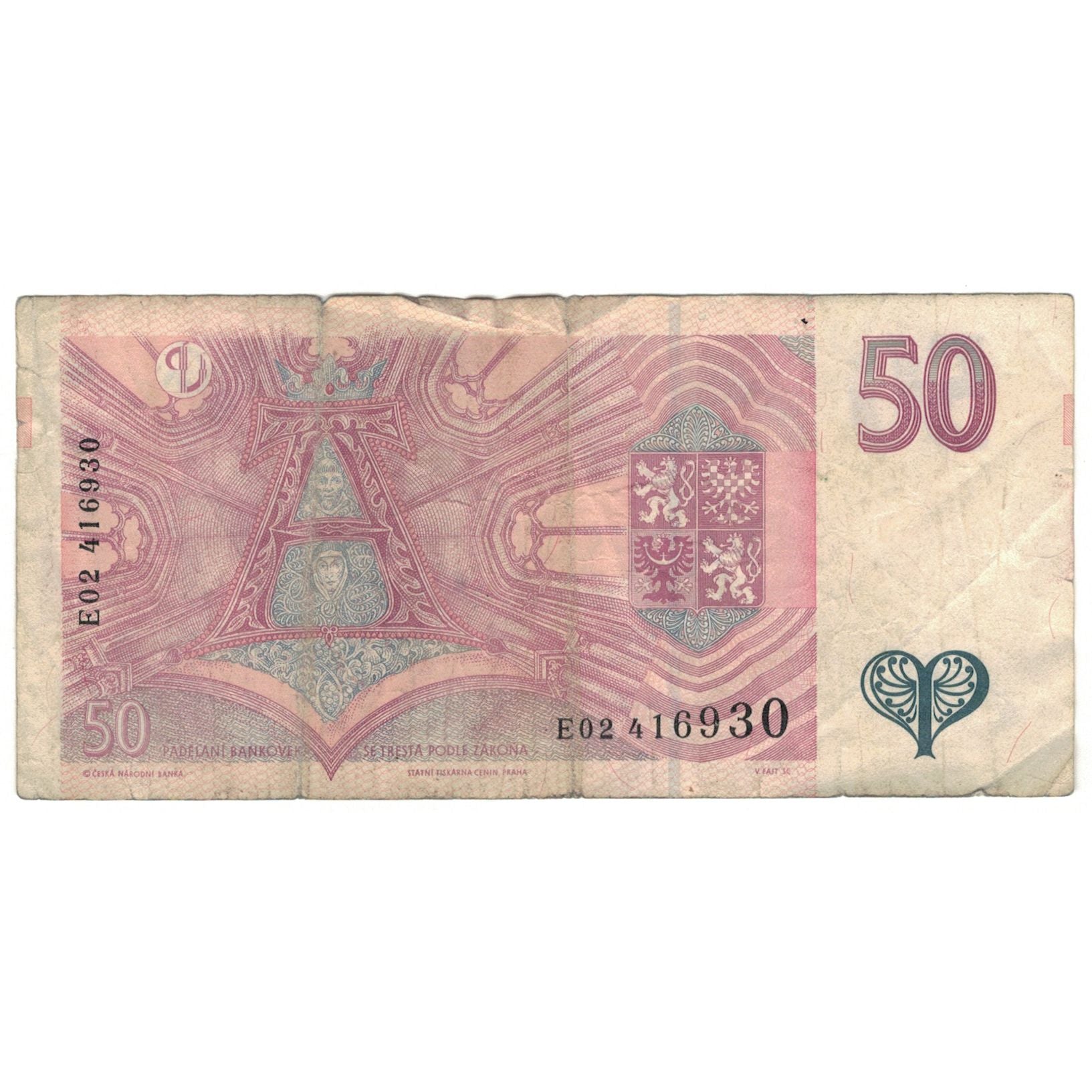 Geldschein, Tschechische Republik, 50 Korun, 1997, KM:17, S