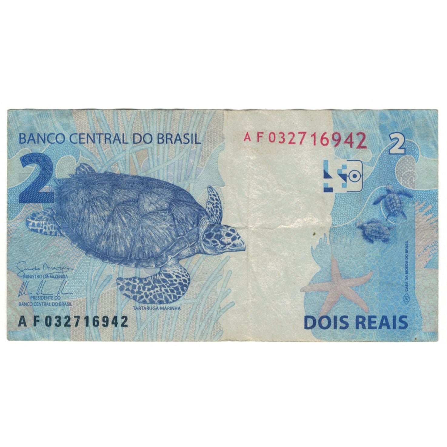 Billet, Brésil, 2 Reais, 2010, Undated (2010), KM:249e, TB