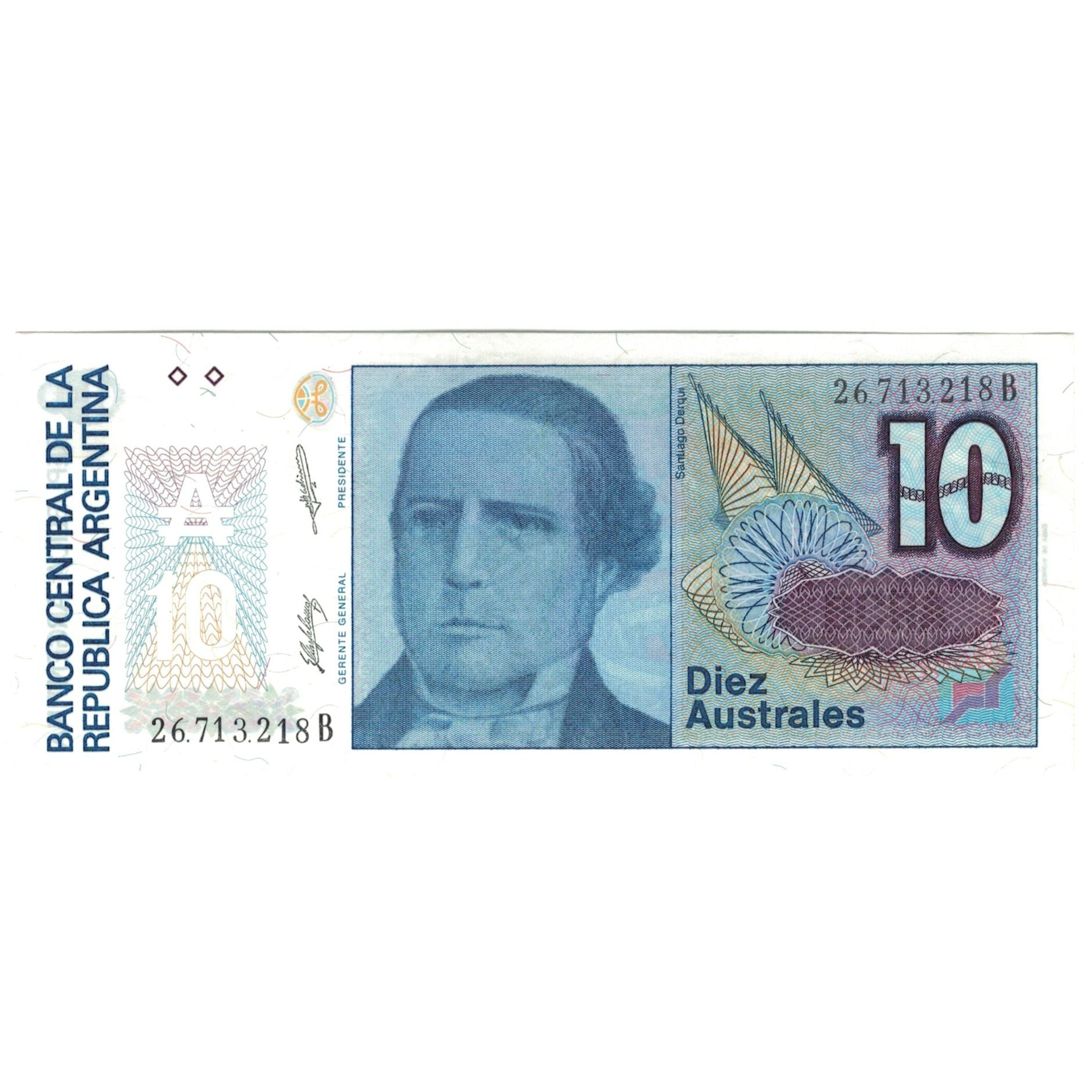 Banknote, Argentina, 10 Australes, KM:325b, UNC(63)