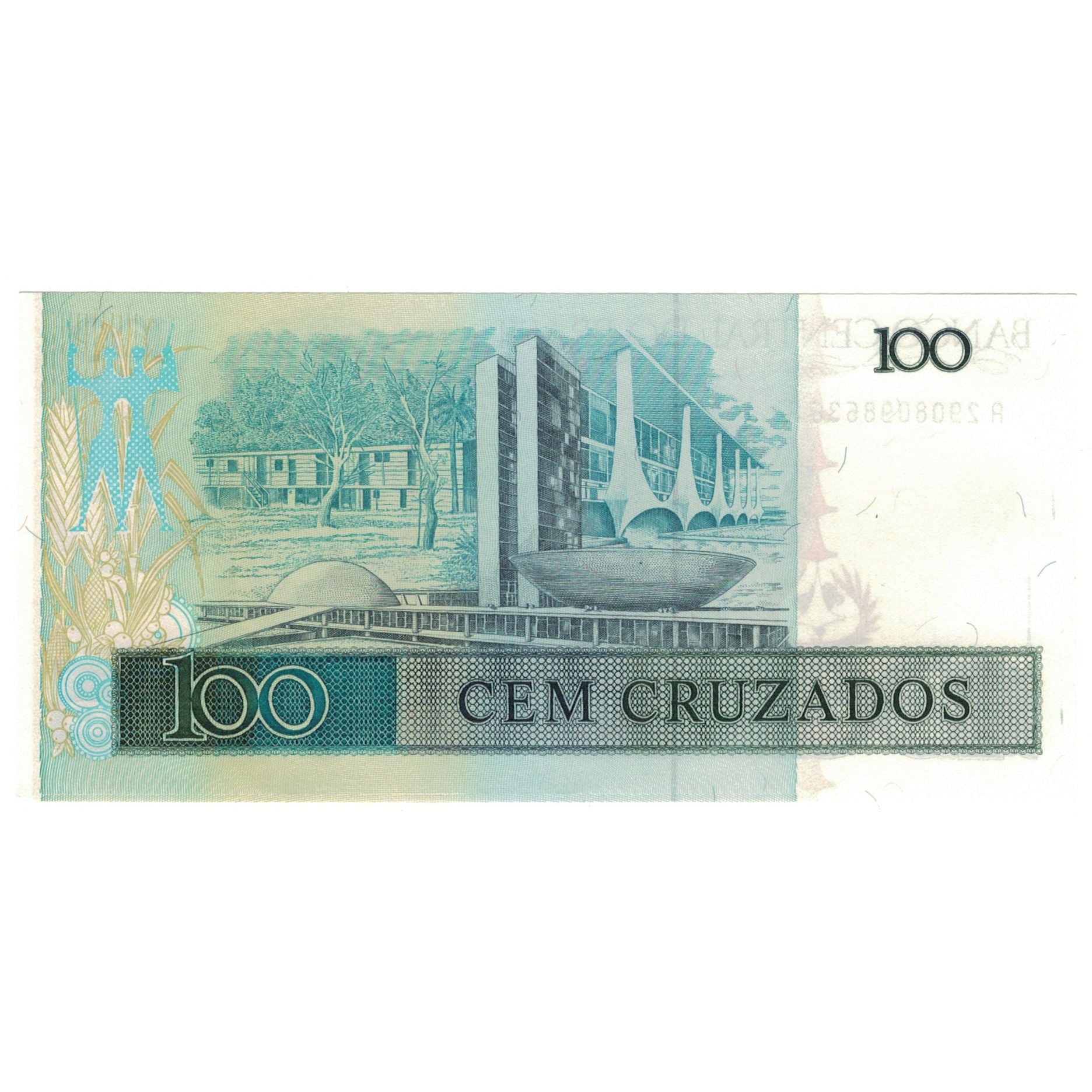 Banknote, Brazil, 100 Cruzados, 1985, KM:211c, UNC(65-70)