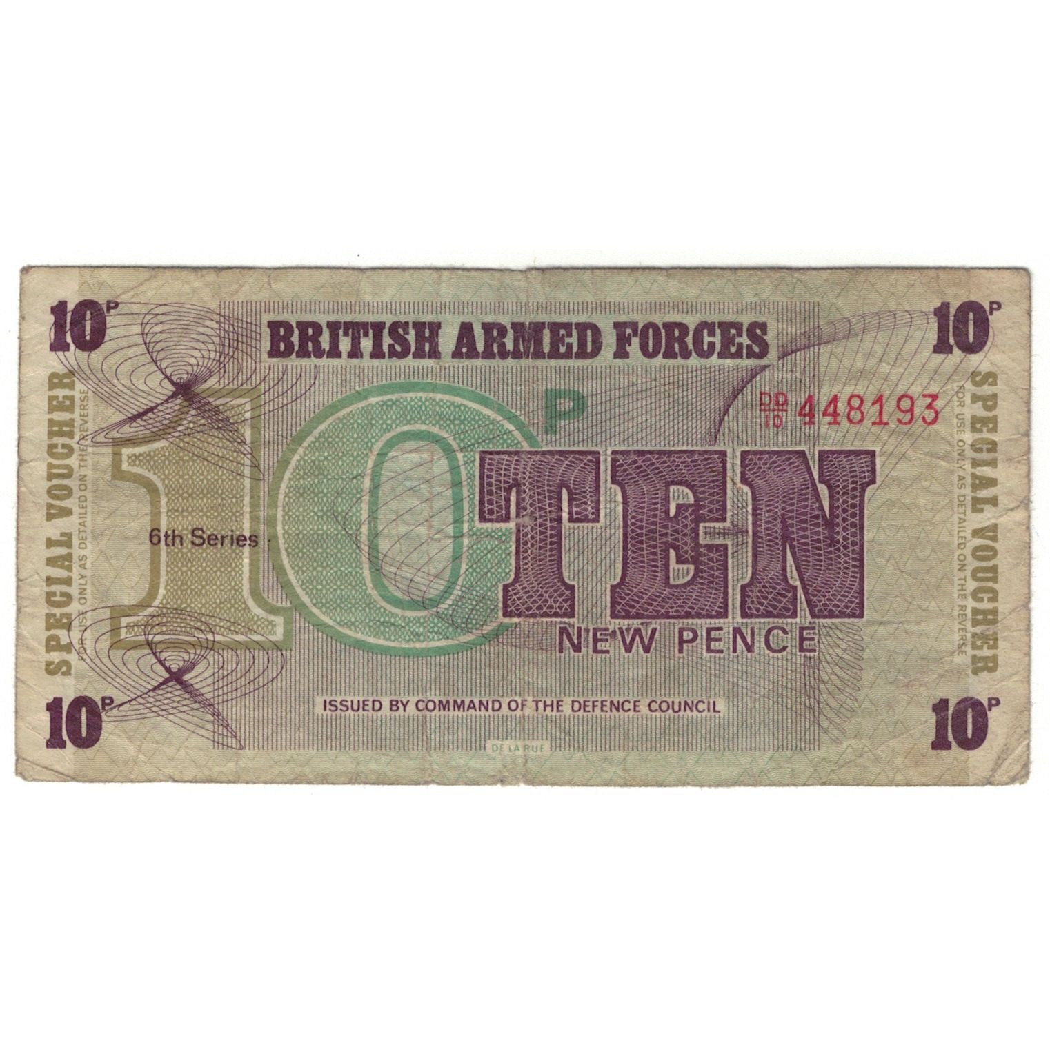 Banknote, Great Britain, 10 New Pence, KM:M45a, VG(8-10)