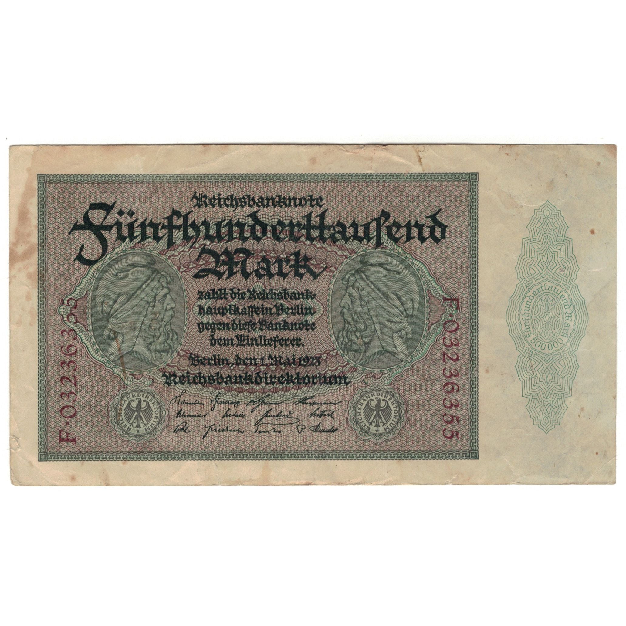 Banknote, Germany, 500,000 Mark, 1923, 1923-05-01, KM:88a, VF(20-25)