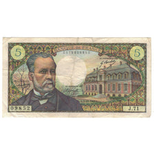 Francja, 5 Francs, Pasteur, 1967, J.71, VF(20-25), Fayette:61.6, KM:146b