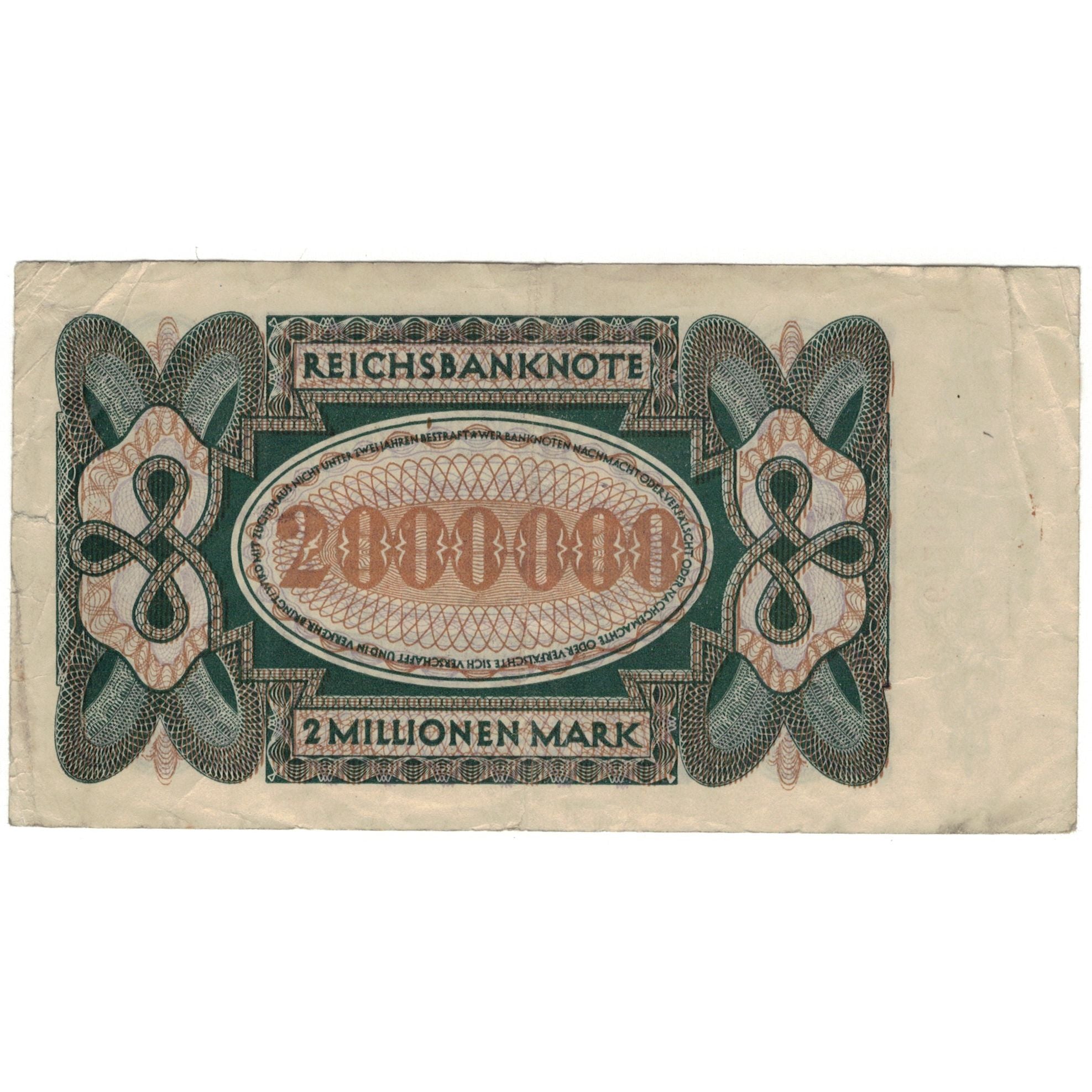 Billete, 2 Millionen Mark, 1923, Alemania, 1923-07-23, KM:89a, MBC