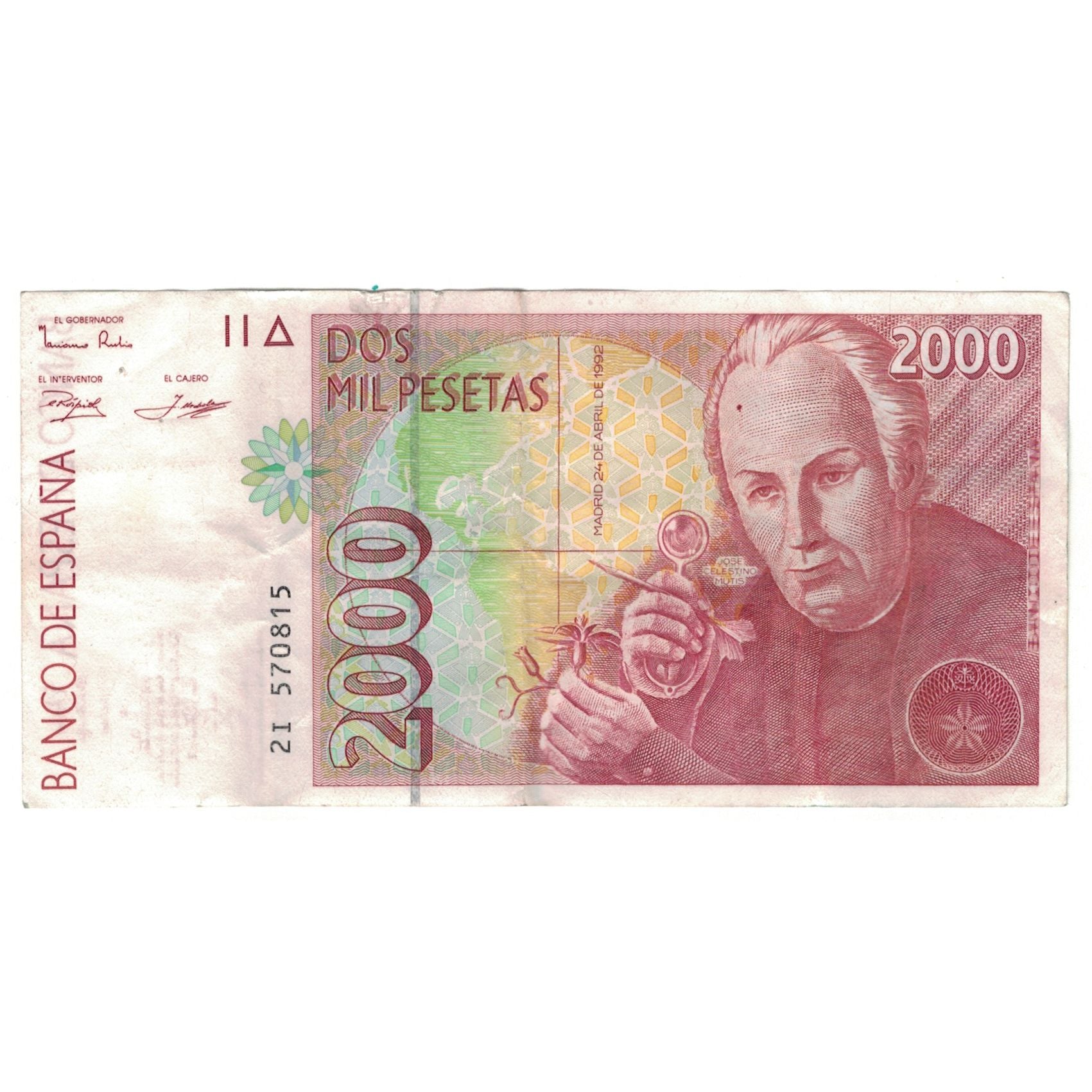 Banknot, Hiszpania, 2000 Pesetas, 1992, KM:162, VF(20-25)