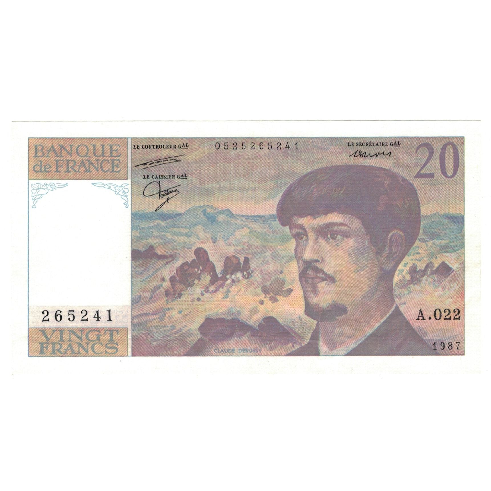 France, 20 Francs, 1987, A.022, NEUF, Fayette:F.66.08.A22, KM:151b