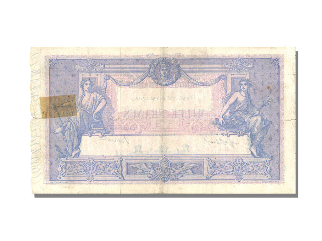 Geldschein, Frankreich, 1000 Francs, 1 000 F 1889-1926 ''Bleu et Rose'', 1919