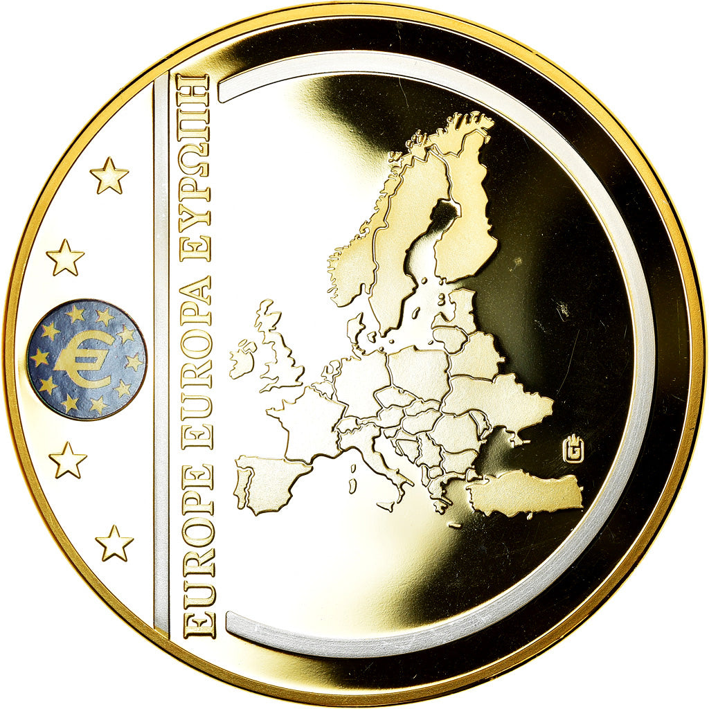 France, Medal, Billet de Banque Européenne, 100 Euro, 2011, MS(65-70), Copper