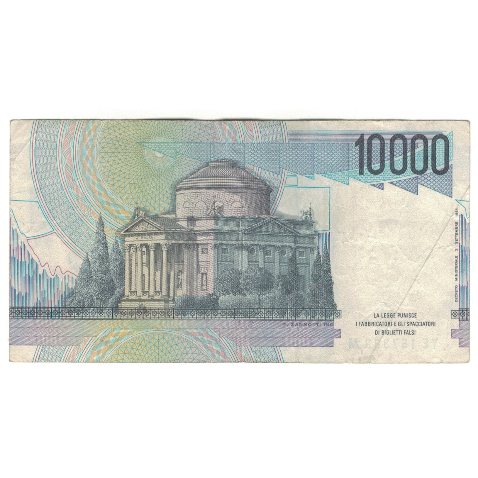 Nota, Itália, 10,000 Lire, 1984, 1984-09-03, KM:112b, VF(20-25)