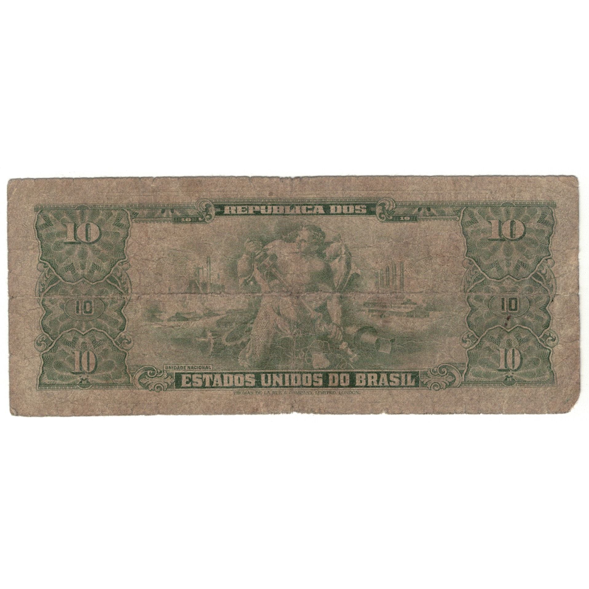 Billete, 10 Cruzeiros, Undated (1962-64), Brasil, Undated (1962), KM:177a, MC