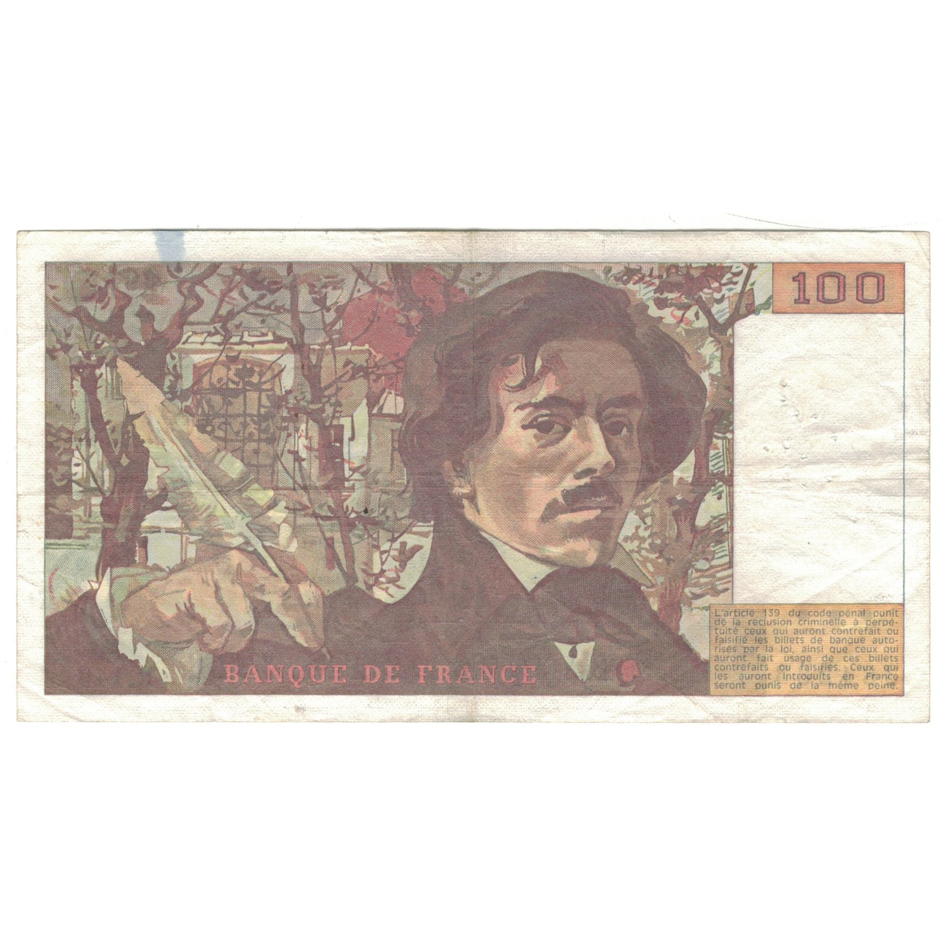 Francja, 100 Francs, 1989, R.146, EF(40-45), Fayette:69.13C, KM:154d