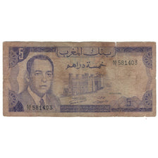Banconote, Marocco, 5 Dirhams, 1970, 1970, KM:56a, B