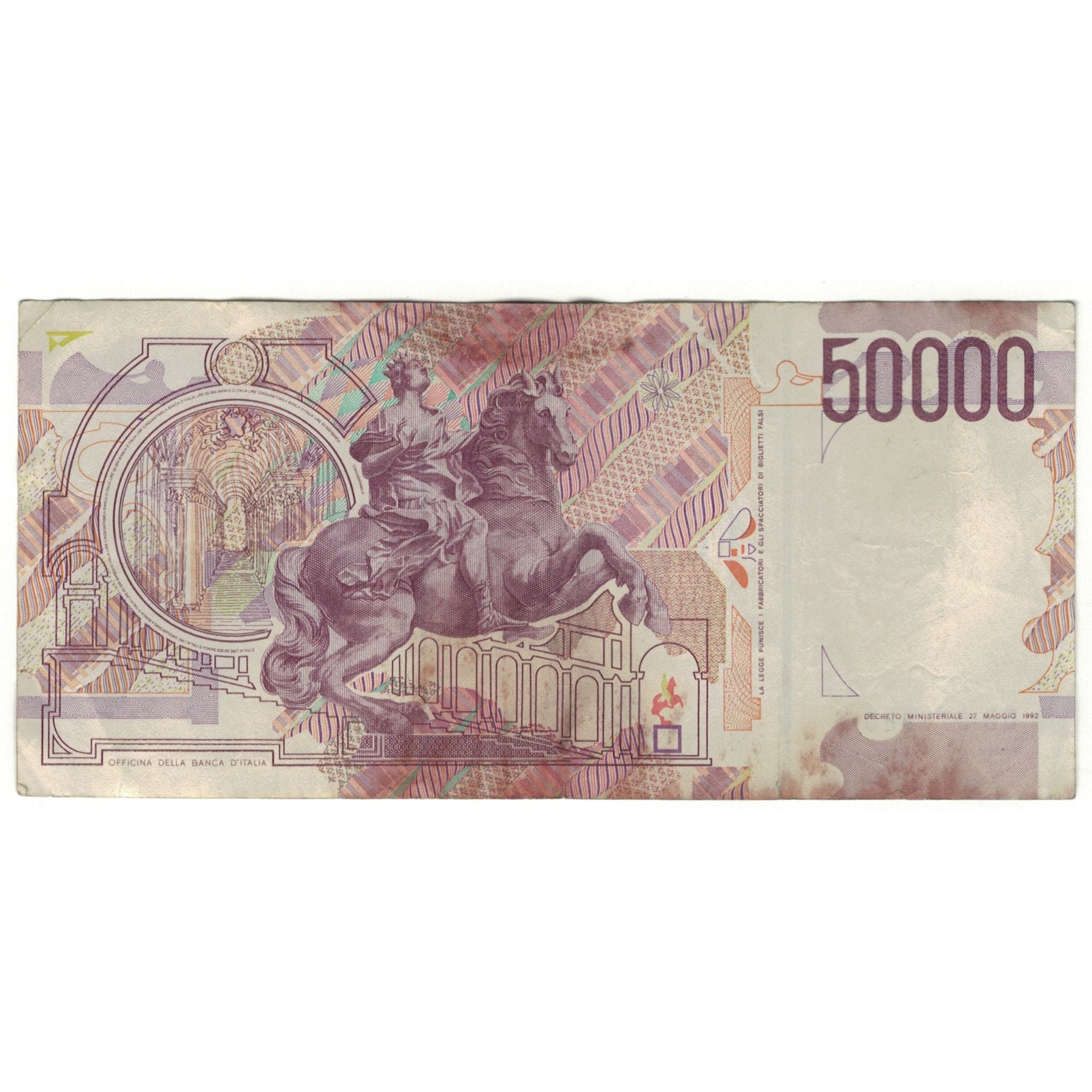 Banknote, Italy, 50,000 Lire, 1992, 1992-05-27, KM:116a, VF(20-25)