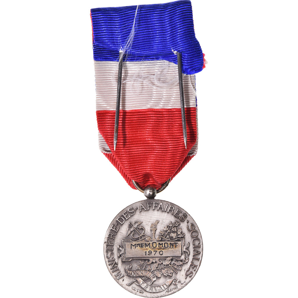 Francia, Honneur et Travail, Ministère des Affaires Sociales, medaglia, 1970