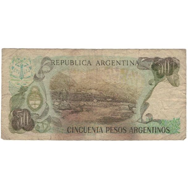 Billet, Argentine, 50 Pesos Argentinos, Undated (1983-85), KM:314a, TB