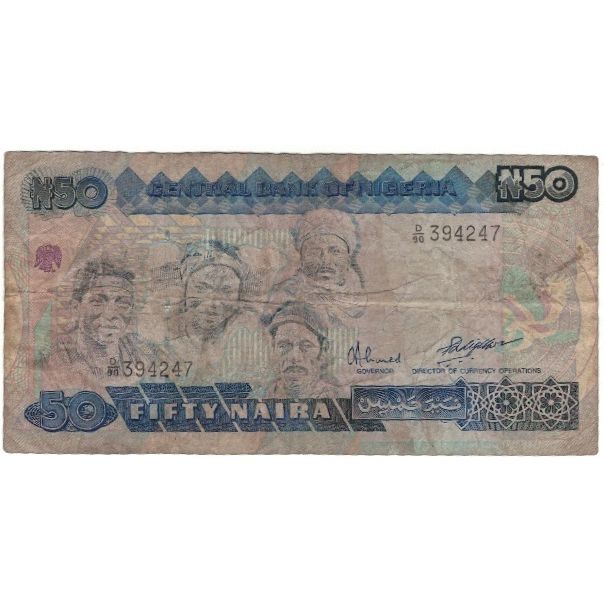 Geldschein, Nigeria, 50 Naira, 2005, 2005, KM:27f, GE+