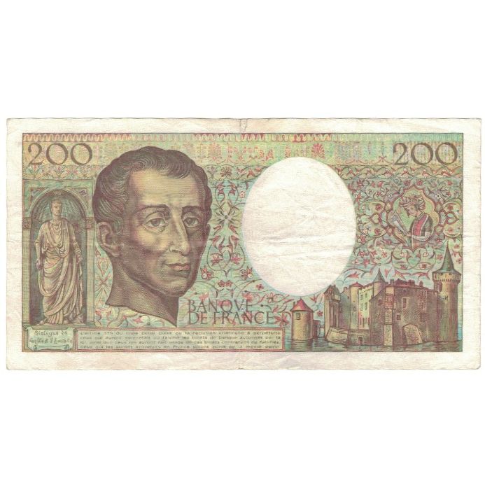 França, 200 Francs, Montesquieu, 1992, T.108, VF(20-25), Fayette:70.12a
