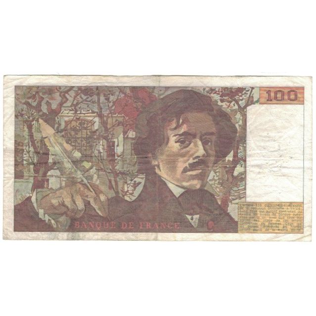 Francia, 100 Francs, 1989, Q.154, BC, Fayette:69.13d), KM:154d